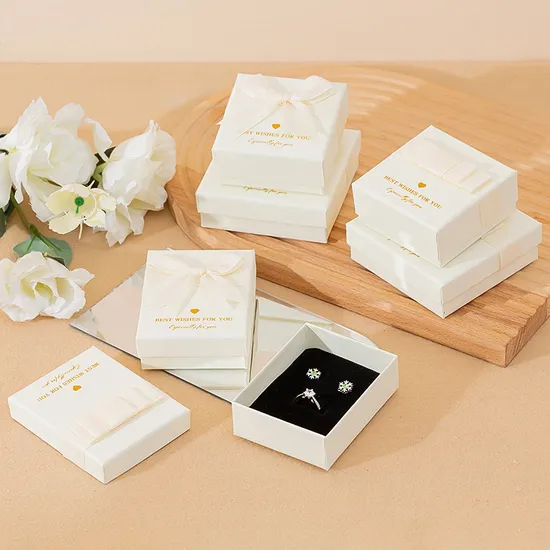 Bow Jewelry Box Gift Box Necklace Earrings Bracelet Jewelry Packaging Box 
