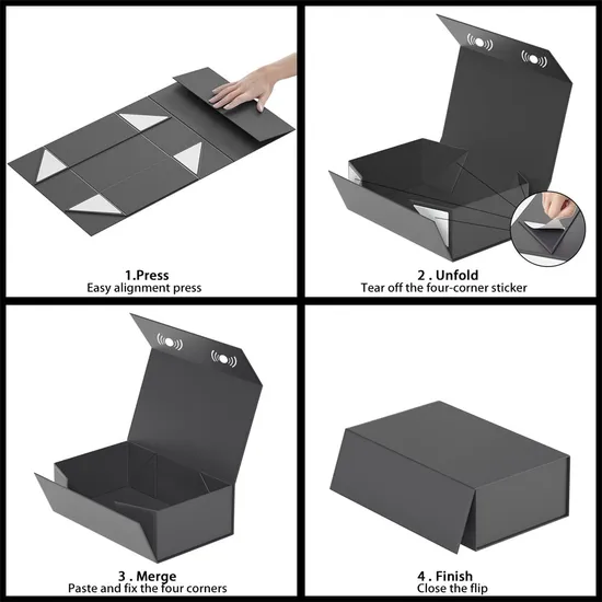 Custom Logo Toy Clothes Electronics Shoes Cosmetic Foldable Packaging Paper Box Collapsible Decorative Gift Paper Boxes 