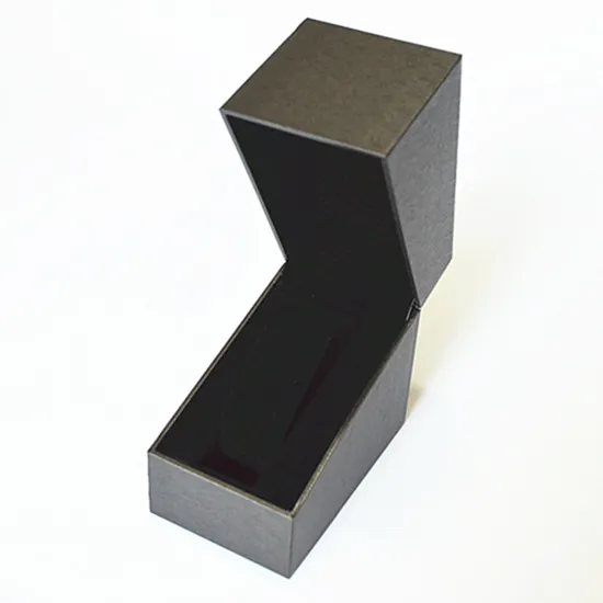 High End Slant Opening Plastic Textured Paper Jewelry Watch Wrist Bangle Box 