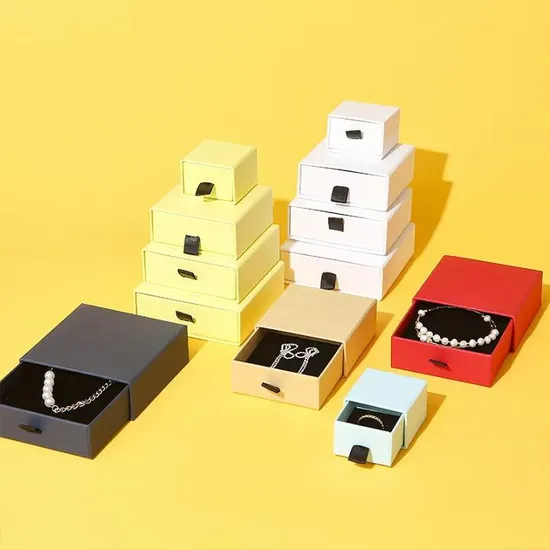 Custom Logo Drawer Sliding Cardboard Paper Luxury Gift Jewelry Box Packaging 