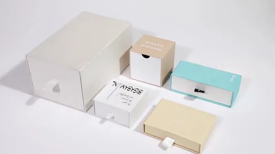 Customized Paper Cardboard Drawer Sliding Jewelry Packaging Gift Boxes Necklace Earring Bracelet Ring Jewelry Box 