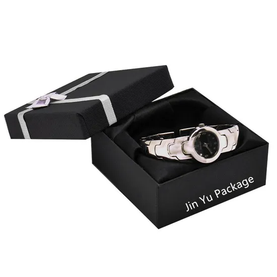 Delicate Solid Cardboard Bow Tie Bangle Jewelry Gift Packaging Box 