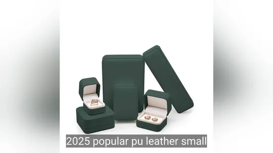 2025 Hot Stylish Luxury PU Leather Small Jewelry Packaging Box for Ring Earring Pendant Bangle Bracelet 