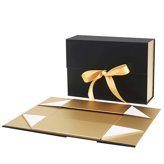 Wedding Dress Folding Packaging Clothes Magnetic Gift Box with Ribbon Packaging 
