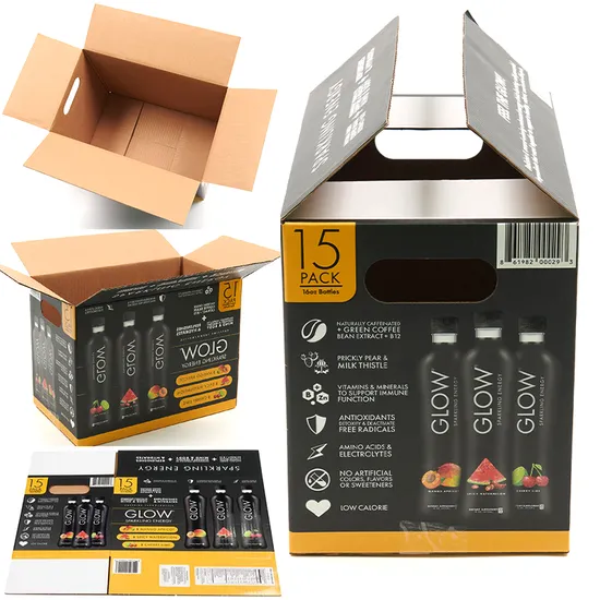 Free Design Packaging Wine Beverage Cardboard Boxes Package Custom Printed Carton 