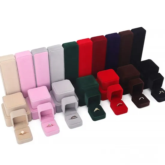OEM ODM Factory Custuomized Luxury Jewelry Box Jewelry Packaging Boxes Velvet Jewelry Display Boxes for Ring/Earring/Necklace/Pendant/Bangle 