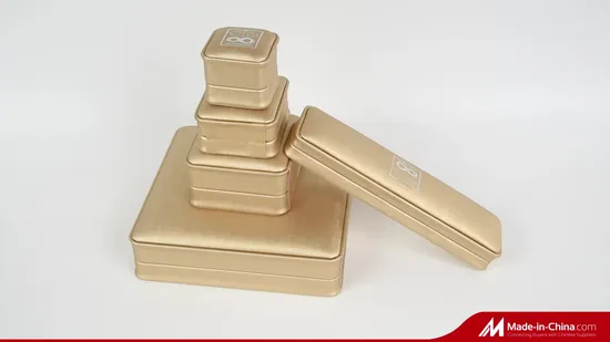 Custom Hand Made Luxury Gold PU Leather ′ Jewlery′ Bangle Box Ring Bracelet Earring Jewelry Box 